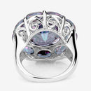 11.45 Carat Genuine Rainbow Quartz .925 Sterling Silver Ring
