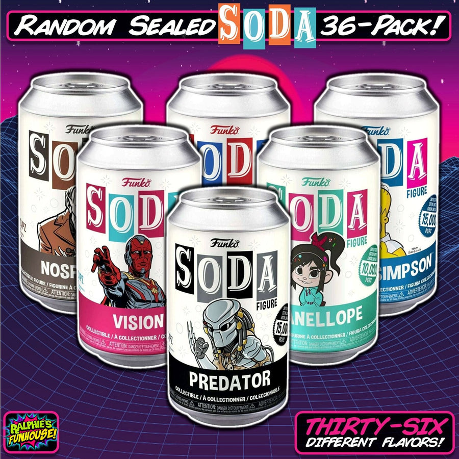 RANDOM 36-Pack of SEALED Soda Vinyls! Mystery Box Spastic Pops