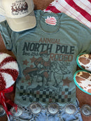 Reindeer North Pole Rodeo Graphic Tee