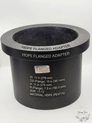 HDPE Flanged Adapter 11 in opening, 15 in Rad. 11 in H