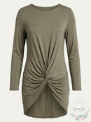 International Concepts Womens Twist Front High-Low Tunic Top,Size Large