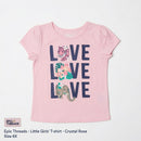 Epic Threads Little Girls Short Sleeve Text T-shirt - Crystal Rose, Size 6X