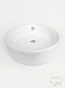 Eago EAGO 15.75-in White Round Counter Top Vessel Sink BA129
