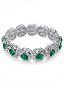 Charter Club Crystal and Stone Stretch Bracelet