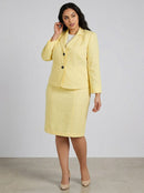 Kasper Sunburst 2 Button Crepe Jacket, Sunburst, Size 24W