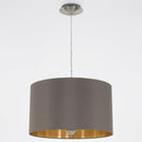 Eglo 1x60W Pendant W/ Satin Nickel Finish and Cappucino and Gold Shade