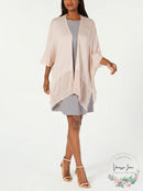 Cejon Womens Metallic Pointelle-border Evening Wrap Ivory/gold One Size