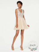 City Studios Juniors Rhinestone & Tulle Fit & Flare Dress, Size 1