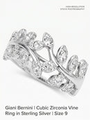 Giani Bernini Cubic Zirconia Vine Ring in Sterling Silver,Size 9