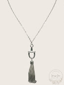 Charter Club Silver-Tone Chain Tassel Pendant Necklace