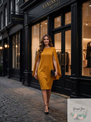 Alfani Scoop-Neck Cape Shift Dress, Size M