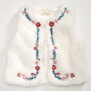 First Impressions Girls Embroidered Faux Fur Vest, Size 3