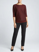 Hugo Boss Farih Metallic Sweater, Dark Red, Size Small