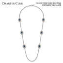 Charter Club Silver-Tone Cubic Zirconia Statement Necklace