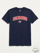 NHL Columbus Blue Jackets Mens Cotton Tee, X-Large, Navy