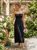 Womens Solid Smocked Tube Top Dress, Choose Sz/Color
