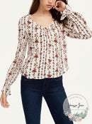 Freshman Juniors Floral-Printed O-Ring Top, Size XL