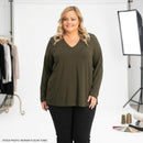 Rachel Rachel Roy Trendy Plus Size Zipper-Back Top Army, Size 0X