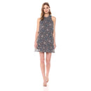 BB Dakota - January Printed Fit Flare Dress Black Womens Dress,Size Small