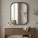 Home Decorators Collection Medium Rectangle Dark Bronze Modern Mirror With Deep-
