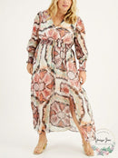 Inc Plus Size Smocked Puff-Sleeve Maxi Dress, Size XL
