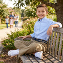 Nautica Boys Logan Belted Twill Pants, Size 8