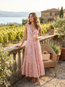 Bardot Womens Ruffle Maxi Dress Blush, Size 12