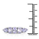 2.33 Carat Genuine Tanzanite .925 Sterling Silver Ring