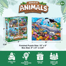 World of Animals 100 Piece Jigsaw Puzzles 4-Pack V1