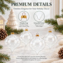 Set of 4 Pointed Onion-Shape Finial Clear Glass Christmas Ornaments