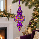 Royal Jewel Embellishments Gold Filigree Double-Ended Finial Drop Glass Christmas Ornament