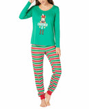 Matching Family Pajamas Womens Crushed It Stripe Pajama Set, Size XS