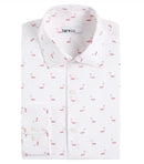 Bar III Mens Slim-Fit Stretch Flamingo Knit Dress Shirt, Size XL