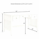 Crosley Adler Elegant Computer Desk in White Finish (CF6508-WH)