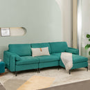 3-Seat L-Shaped Sectional Sofa with USB Ports & Storage