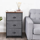 Nightstand Side Table Storage Tower Dresser Chest with 3 Drawers