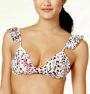 Hula Honey Juniors Cheetah Swirl Ruffled Push-Up Bikini Top