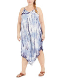 Raviya Plus Size Tie-Dyed Jumpsuit Swim Cover-Up Womens Swimsuit, Size 3X