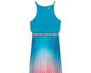 Rare Editions Girls Ombre Pleated Charmeuse Dress