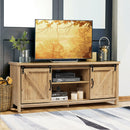 TV Stand Media Center Console Cabinet with Sliding Barn Door