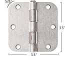 Imperial Hardware 3.5 in. X 3.5 in. Plain Bearing Steel Radius Hinge (2 Sets)