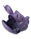 Disney Parks Mickey Mouse Loungefly Molded Head Purple Glitter Crossbody