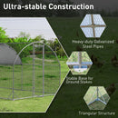 6.2 Feet/12.5 Feet/19 FeetLarge Metal Chicken Coop Outdoor Galvanized Dome Cage with Cover-M