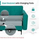 Modular L-shaped 4-Seat Sectional Sofa with Reversible Chaise and 2 USB Socket