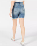Celebrity Pink Juniors Ripped Denim Bermuda Shorts, Size 0