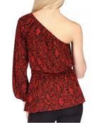 Michael Michael Kors Plus Size Python One Shoulder Tunic