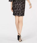 Jessica Howard Dress Pink Sheath Floral Bell Sleeve,Size 10