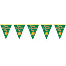 Beistle 10" x 12' Happy St Patricks Day Pennant Banner; Green/Gold 4/Pack 30520