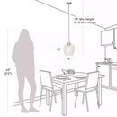 Cresswell Lighting 9in Modern Brushed Nickel Clear Glass Round Mini Pendant Ceili