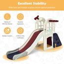 6-In-1 Large Slide for Kids Toddler Climber Slide Playset with Basketball Hoop